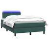 vidaXL Boxspring met matras en LED fluweel donkergroen 120x210 cm