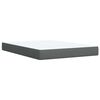 vidaXL Boxspring met matras stof donkergrijs 140x190 cm