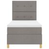 vidaXL Boxspringbed met matras met hoofdeinde Taupe 80 x 200 cm Stof