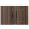 vidaXL Keukenwandkasten 2 pcs Bruin Eiken 60 x 31 x 40 cm Bewerkt hout