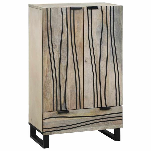 vidaXL Media-opslagkasten en rekken Wit en zwart 60 x 33 x 100 cm