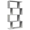 vidaXL Kamerscherm / boekenkast 4-laags 70x24x129 cm hout betongrijs
