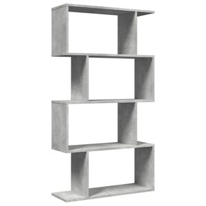 vidaXL Kamerscherm / boekenkast 4-laags 70x24x129 cm hout betongrijs