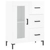 vidaXL Dressoir 69,5x34x90 cm bewerkt hout hoogglans wit