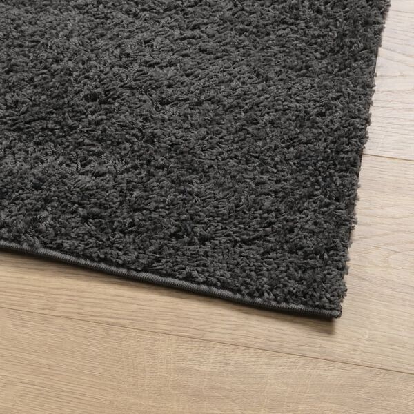 vidaXL Vloerkleed PAMPLONA shaggy hoogpolig 160x160 cm antraciet