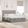 vidaXL Ottoman bed met matrassen en LED's 180x200cm stof taupe