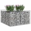 vidaXL Gabion Verhoogd Bed Zilver 100 x 100 x 60 cm
