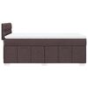 vidaXL Boxspring met matras stof donkerbruin 90x190 cm