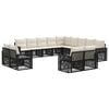 vidaXL Tuinbankenset 13 pcs Zwart en Cream Wit poly rattan