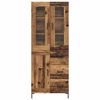 vidaXL Hoge kast met lade 2 pcs Oudhout Bewerkt hout