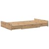 vidaXL Opbergbedframe met lade Artisan Eiken 120 x 190 cm Bewerkt hout