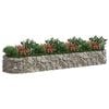 vidaXL Gabion plantenbak verhoogd 400x100x50 cm gegalvaniseerd ijzer