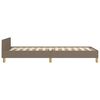vidaXL Bedframe zonder matras 90x200 cm stof taupe