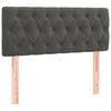 vidaXL Hoofdbord 90x7x78/88 cm fluweel donkergrijs