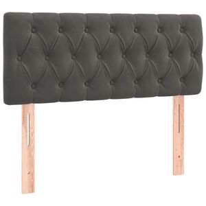 vidaXL Hoofdbord 90x7x78/88 cm fluweel donkergrijs