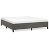 vidaXL Bedframe zonder matras 160x200 cm fluweel donkergrijs