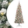 vidaXL Kunstmatige Inklapbare Kerstboom 300 LED's Groen en Wit 180 cm