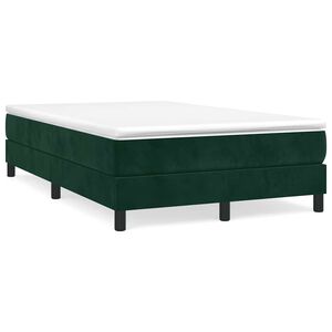 vidaXL Boxspring bed 120x200 cm fluweel donkergroen