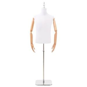 vidaXL Verstelbare mannequin 160-232 cm met standaard Man PP Wit