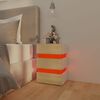 326846 vidaXL Nachtkastje LED 45x35x67 cm bewerkt hout wit