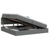 vidaXL LED Opslagbed met Matras Donkergrijs 200 x 200 cm Stof