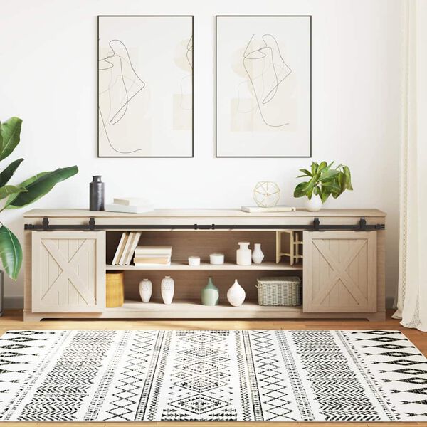 vidaXL Ophangset voor schuifdeur 213 cm koolstofstaal