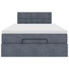 vidaXL Ottoman bed met matras en LED's 120x200cm fluweel donkergrijs