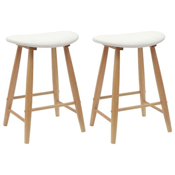 vidaXL Eettafelstoelen 2 pcs Naturel 46 x 37 x 63 cm