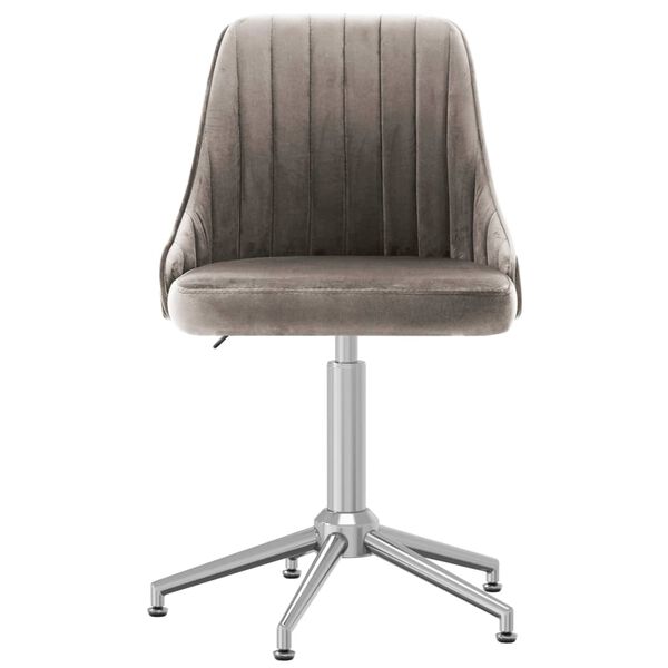 vidaXL Eetkamerstoelen draaibaar 4 st fluweel lichtgrijs