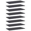 vidaXL Wandschappen 8 st 80x40x1,5 cm spaanplaat grijs