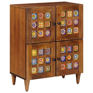 vidaXL Dressoir Walnotenhout 60 x 33 x 75 cm Massief Mango Hout