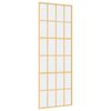 vidaXL Schuifdeur 76x205 cm helder ESG-glas en aluminium goudkleurig
