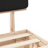 vidaXL Bedframe met Gevoerd Hoofdgedeelte Zwart 90 x 190 cm