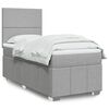 vidaXL Boxspring met matras stof lichtgrijs 100x200 cm