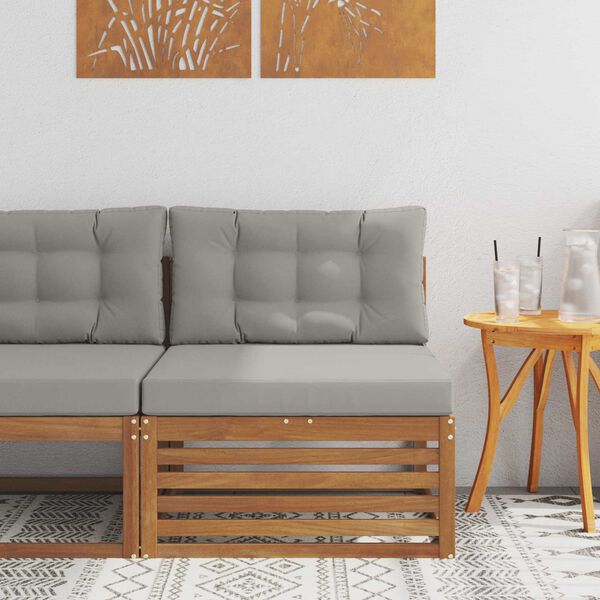 vidaXL Buitenzitmiddelsofa Massief Acaciahout Naturel