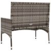 vidaXL Tuinbank 2-zits met kussens poly rattan grijs