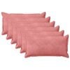 vidaXL Kussen met kussen HOUTEN 6 st Roze fluweel