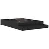 vidaXL Opbergbedframe met lade Zwart Eiken 135 cm Bewerkt hout