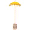 vidaXL Balinese parasol met basis Geel 95 x 95 x 260 cm
