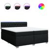 vidaXL Boxspring met matras stof zwart 200x200 cm