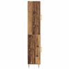 vidaXL Hoge kast 2 pcs Oud Hout Glas