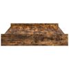 vidaXL Opbergbedframe met lade Gerookt eiken 160 x 200 cm Bewerkt hout