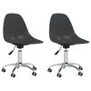 vidaXL Eetkamerstoelen draaibaar 2 st PP lichtgrijs