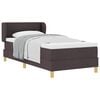 vidaXL Boxspringbed met hoofdeinde Donkerbruin 100 x 200 cm Stof