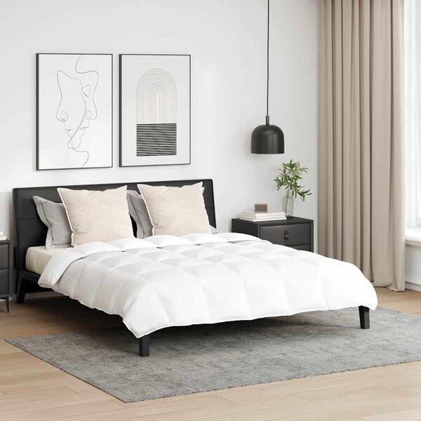 vidaXL Dekbed Set met kussen 3 pcs Wit Donsveertjes