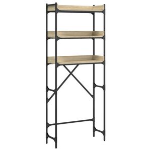 vidaXL Wasmachinekast 67x25x163 cm bewerkt hout sonoma eikenkleurig