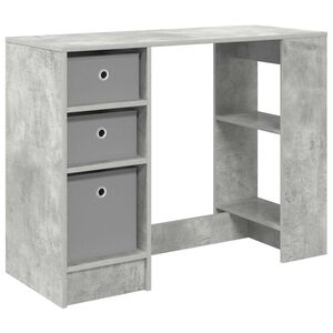 vidaXL Bureau met lade Beton Grijs 100 x 40 x 75 cm Bewerkt hout