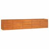 vidaXL Plantenbak verhoogd 400x80x77 cm cortenstaal roestig