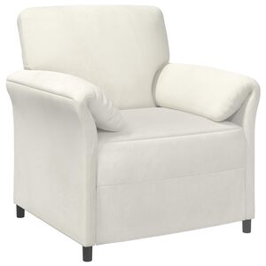 vidaXL 1-Zits Bank Cr&egrave;mekleurig 88 x 83 x 95 cm Fluweel