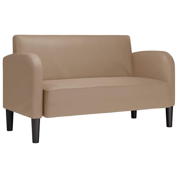 vidaXL Loveseat bank cappuccino 110 cm kunstleer